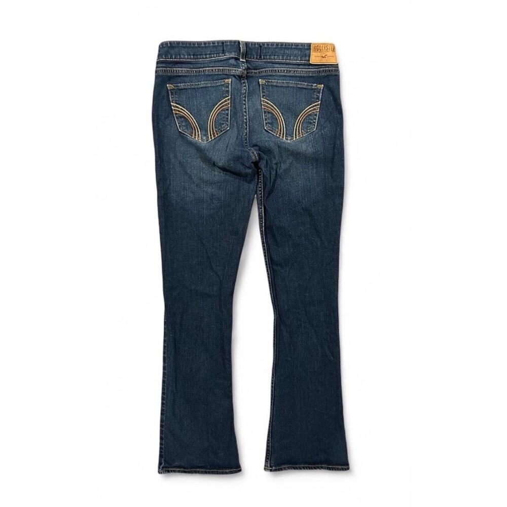 Y2K Hollister Jeans Women's 9 Short Low Rise Bootcut Blue Denim Jeans (32”x30”) - Picture 5 of 7